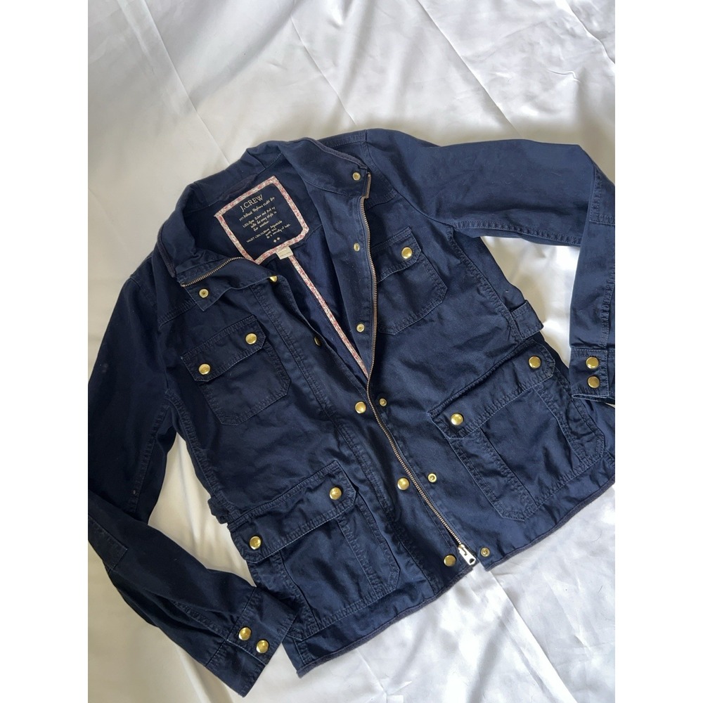 J Crew Relaxed Boyfriend Field Jacket Women's Size S Full Zip